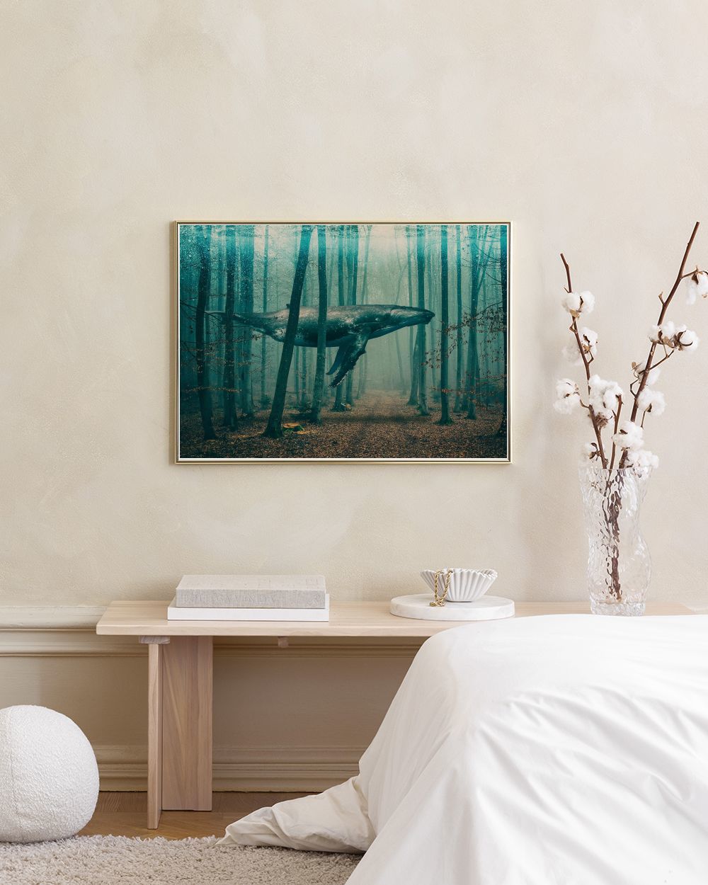 Whale in Forest Print