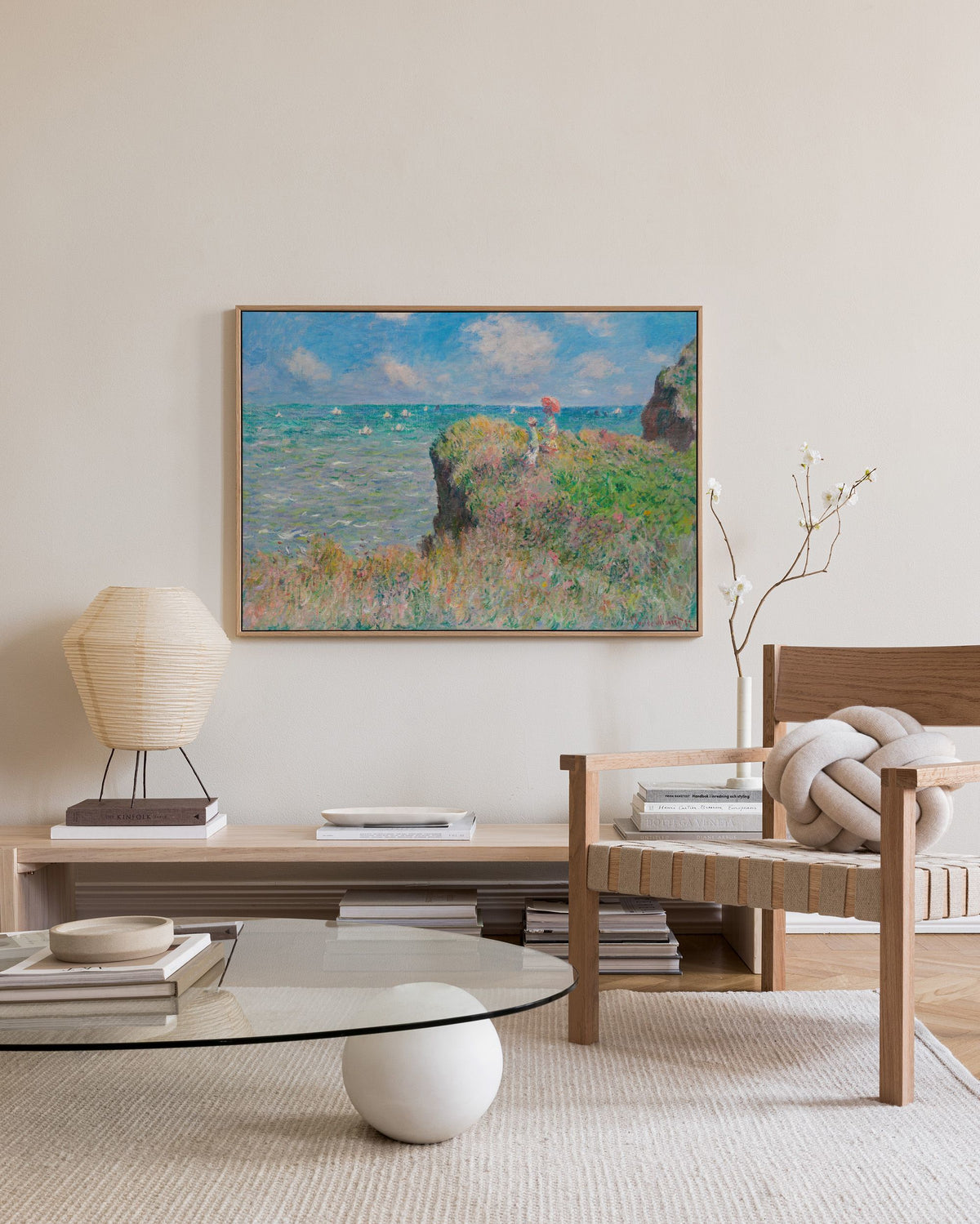 Monet - Cliff Walk at Pourville Canvas print