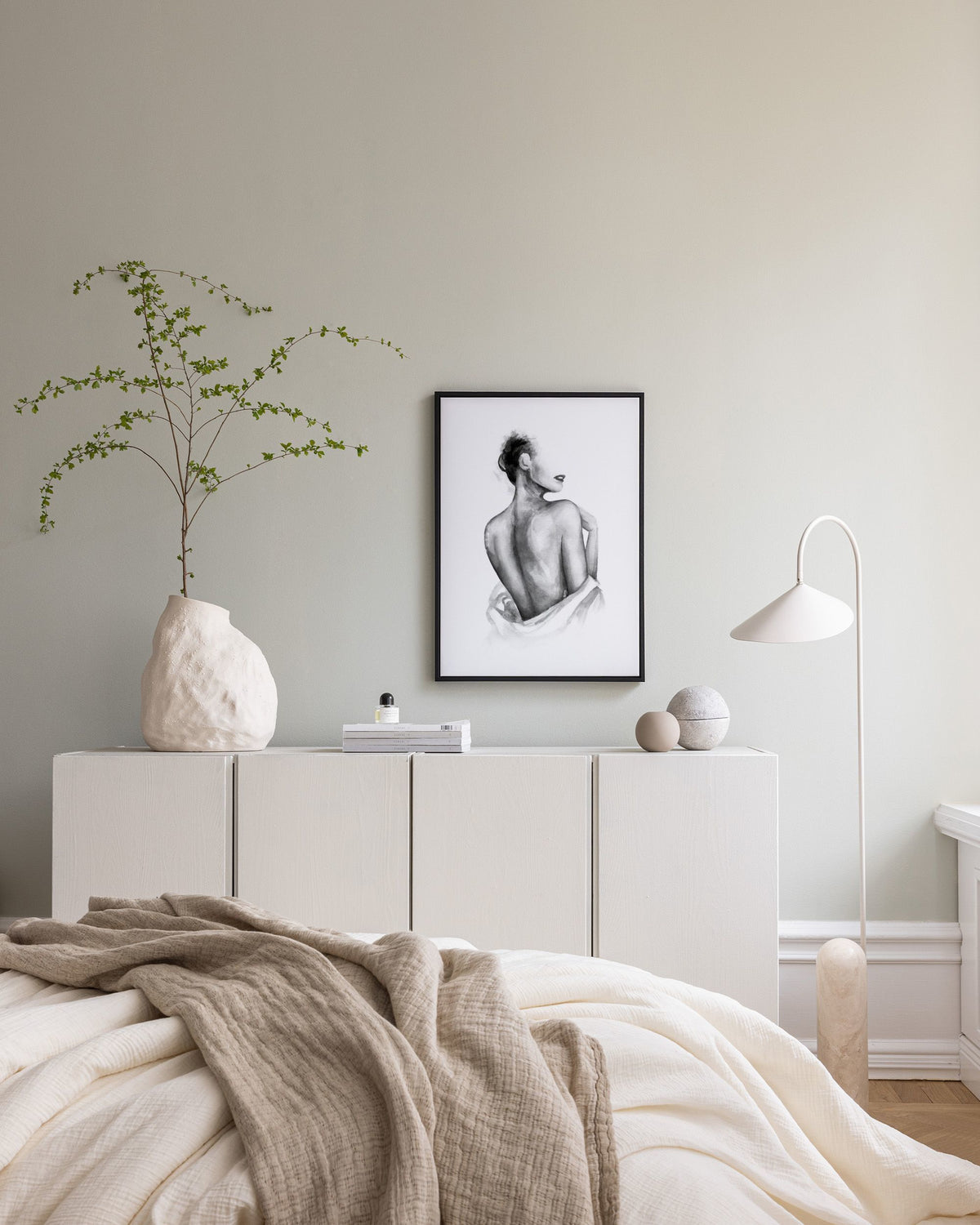 Almost Nude Watercolor Canvas print