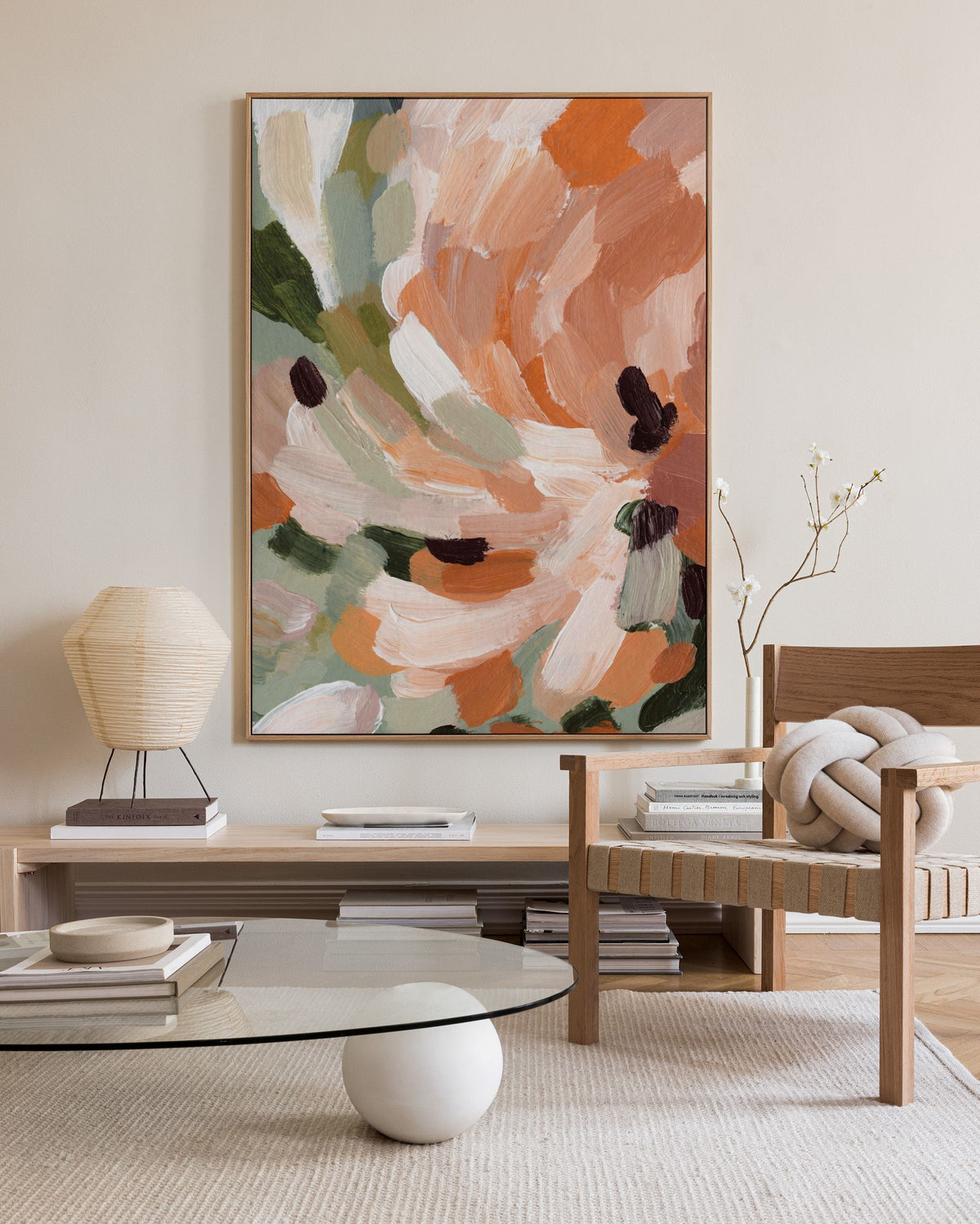 Soft Rustic Florals No1 Canvas print