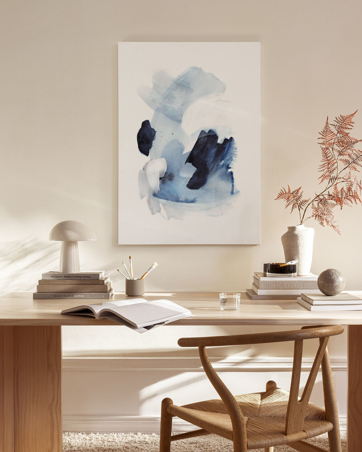 Watercolor Blues No1 Canvas print