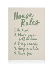 The House Rules Canvas print
