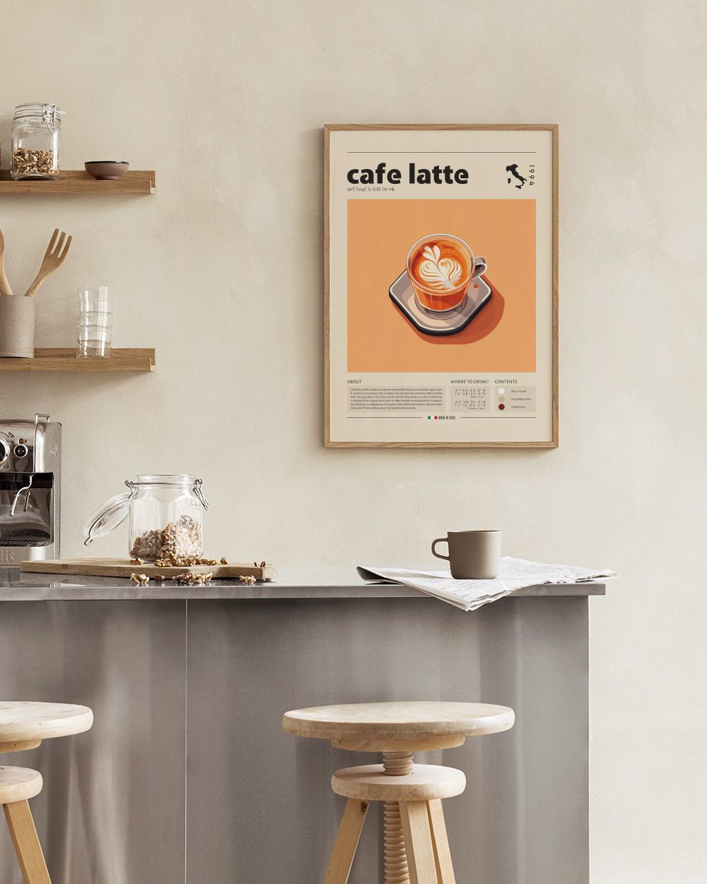 Cup of Cafe Latte No2 Print
