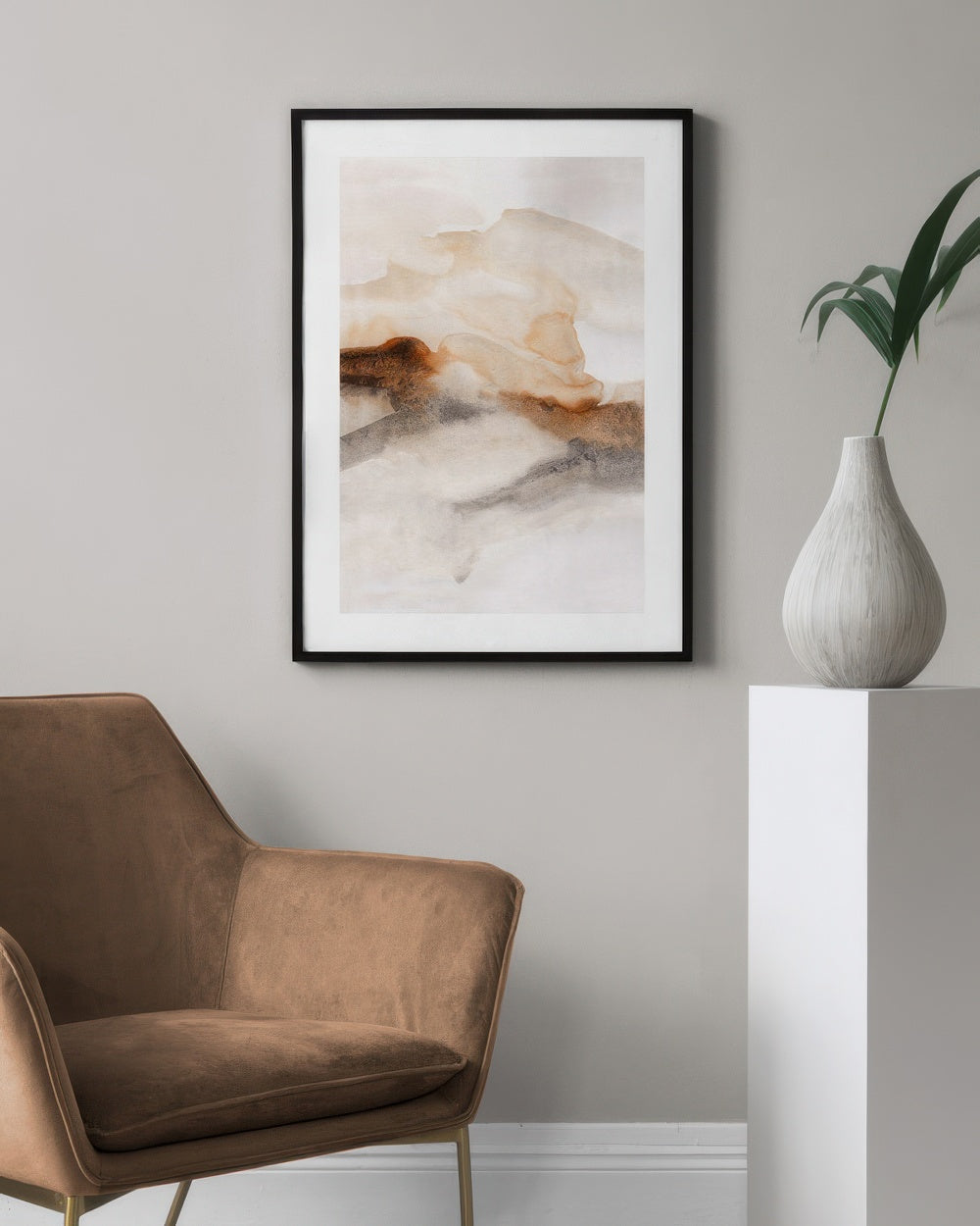 Burnt Tones Watercolor No1 Print
