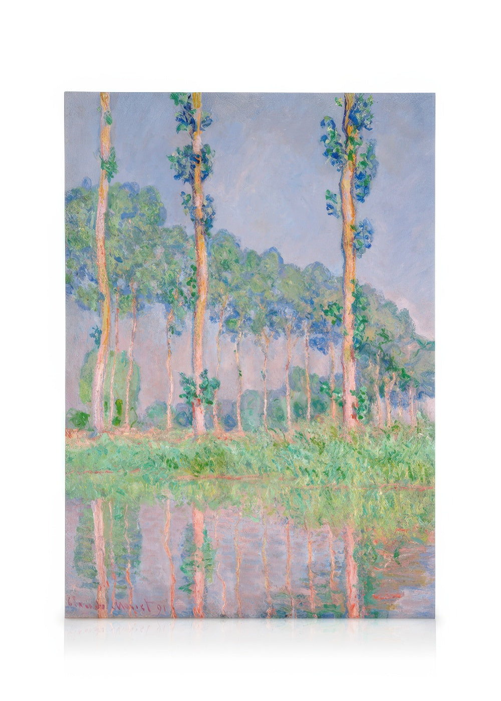 Monet - Poplars, Pink Effect Canvas print