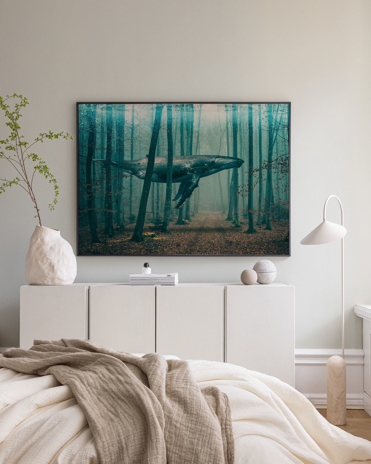 Whale in Forest Canvas print