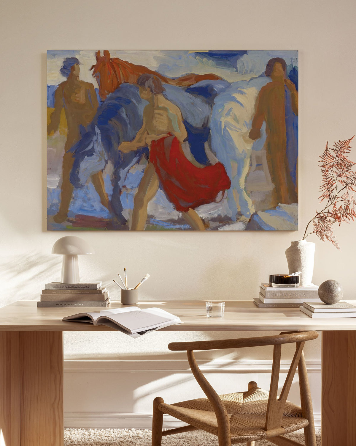 Paul Altherr - Youngsters with Horses Canvas print