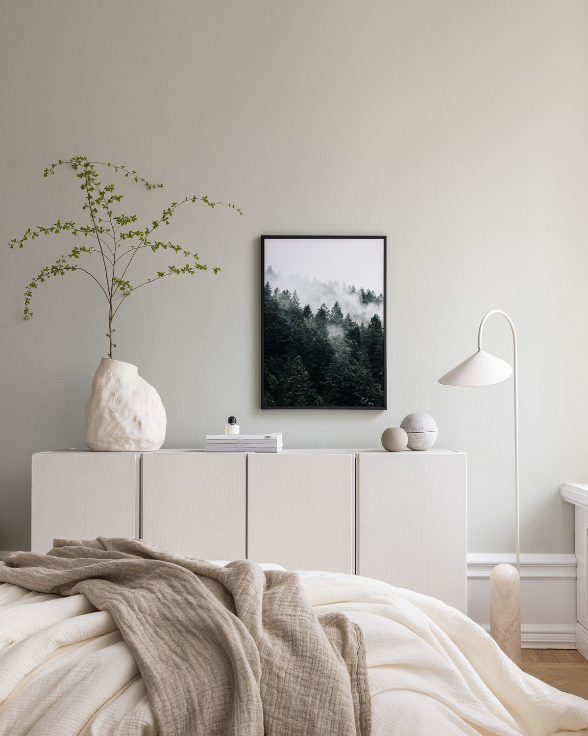 Pine Tree In The Fog Canvas print