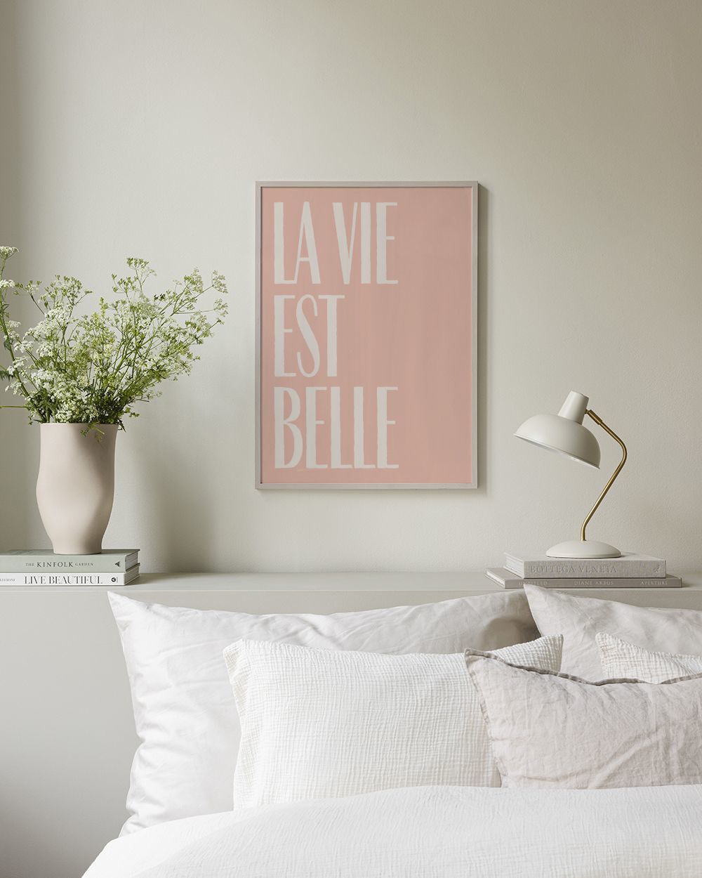 La Vie Est Belle Text Print