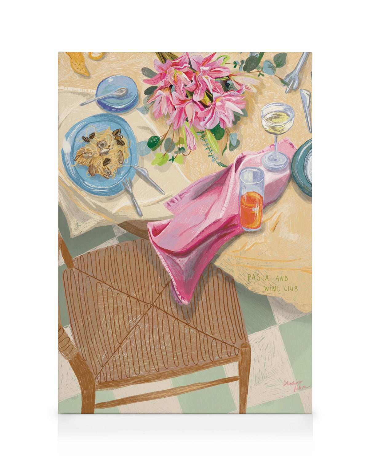 Loïs Langenberg - Pasta and Wine Club Canvas print