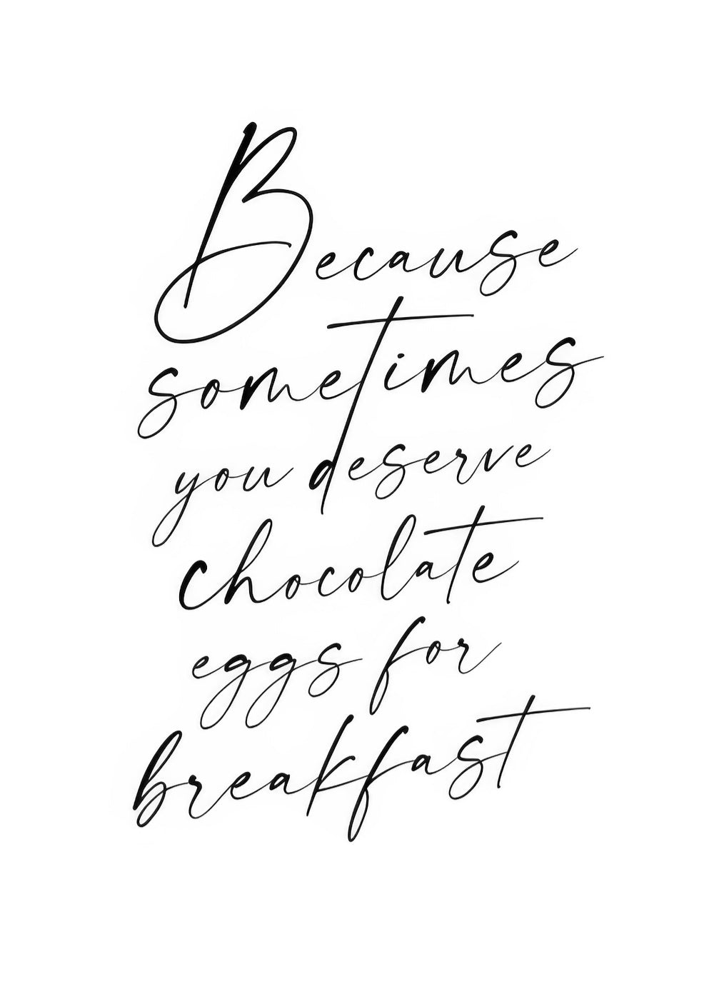 Chocolate Eggs for Breakfast Print