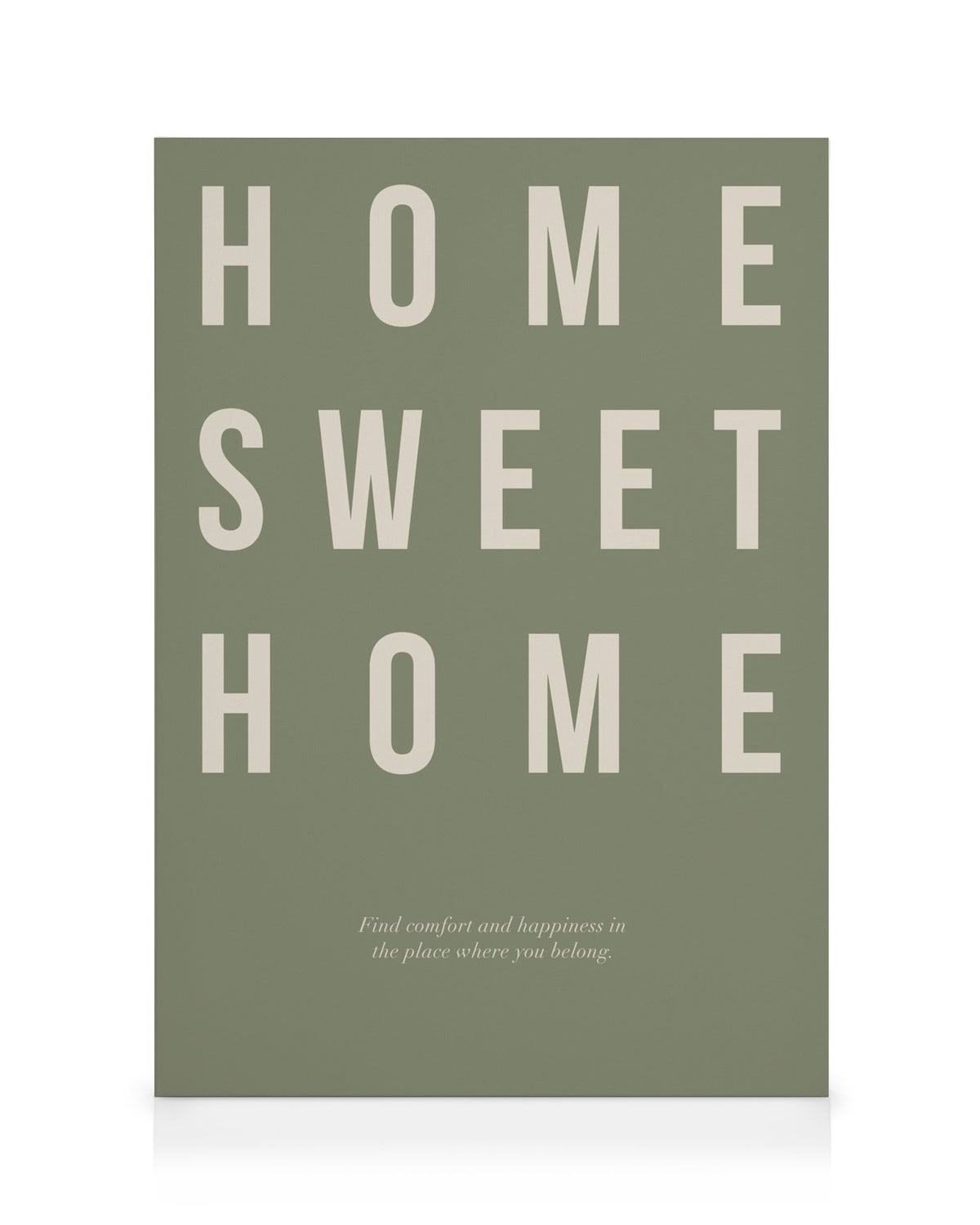 Home Sweet Home in Green Canvas print