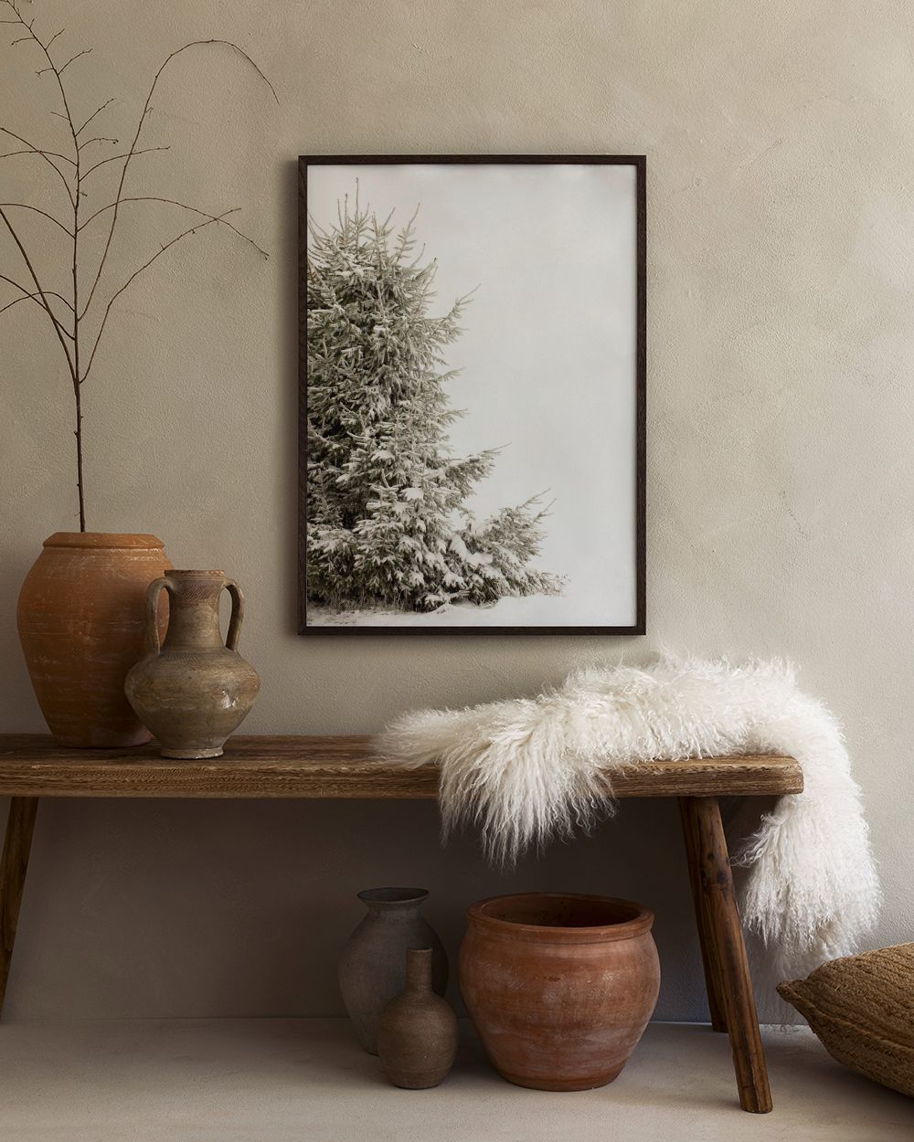Snowy Holiday Tree Poster