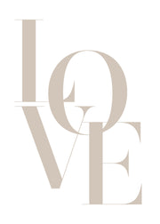 Love Beige Print