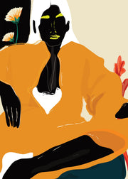 Rachel Joanis - Orange Dress Print