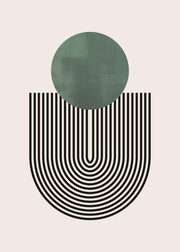 Mid Century Green No1 Print