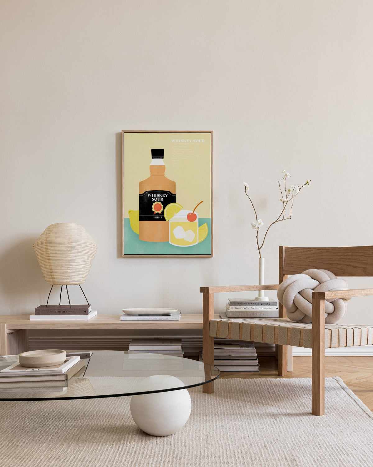 Whiskey Sour Illustration Canvas print