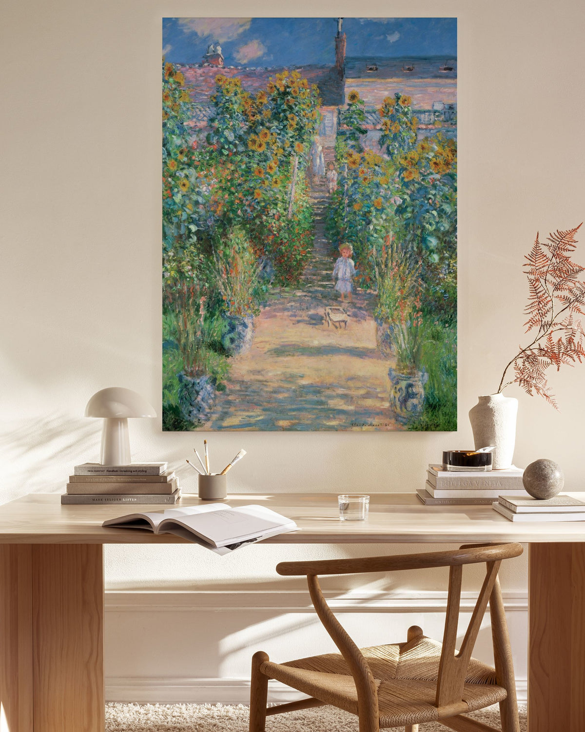 Monet - The Artist's Garden at Vétheuil Canvas print