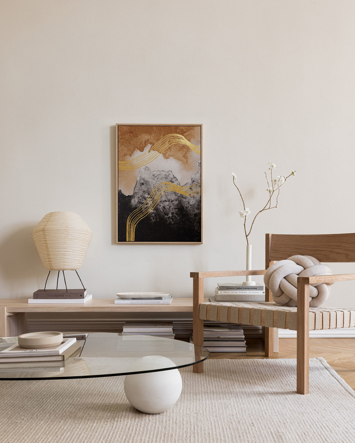 Abstract Watercolor Mountain Canvas print