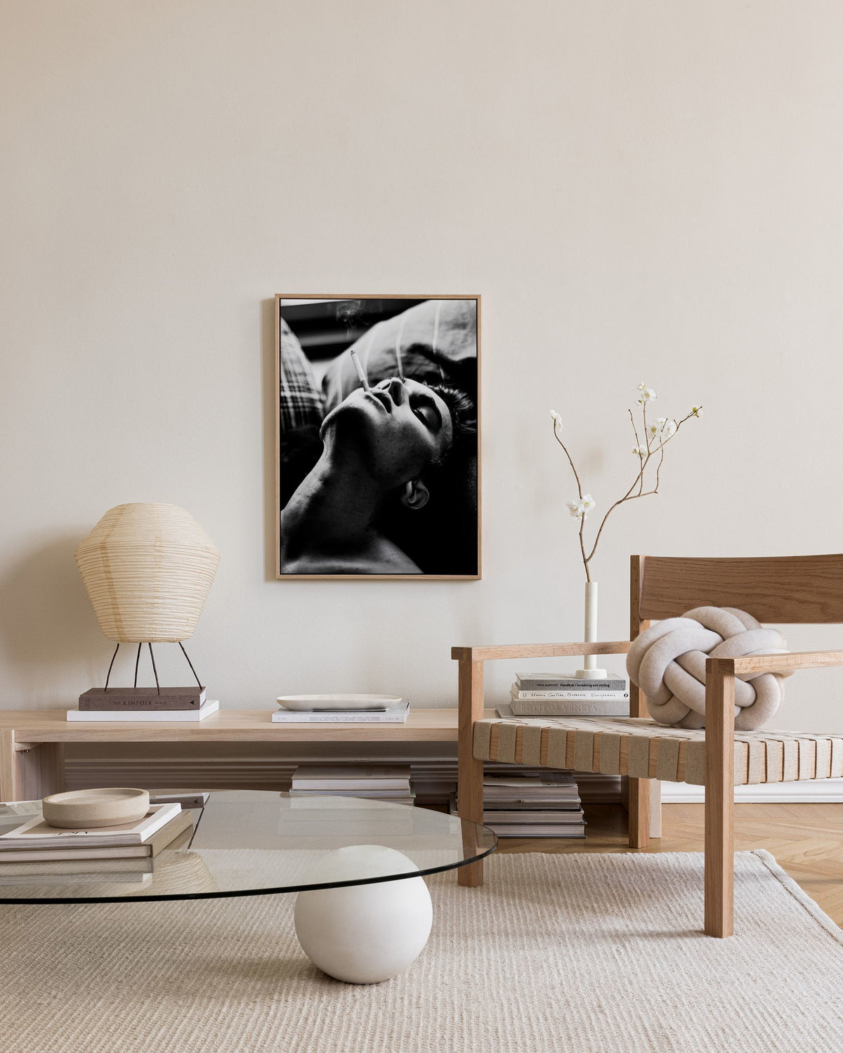Smoking In Bed Canvas print