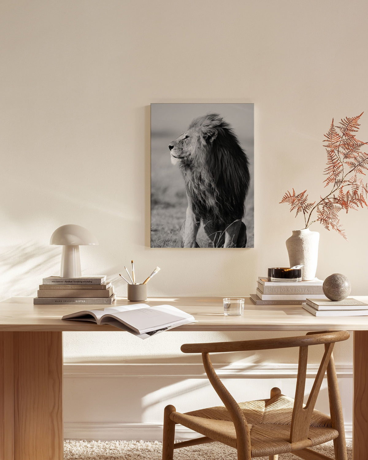 Lion in the Wild Canvas print