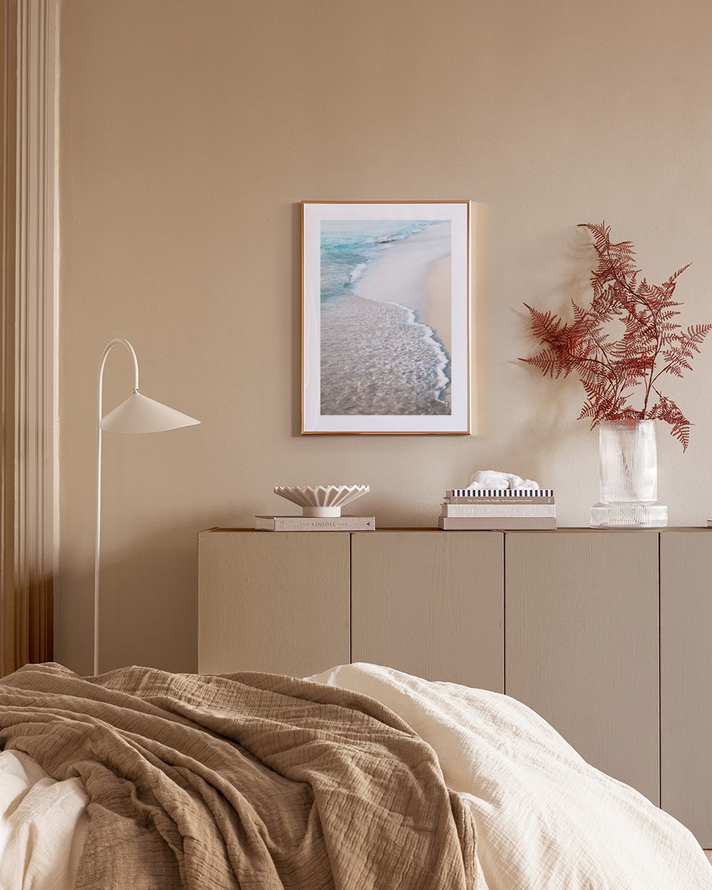 Blue Beach Wave Print