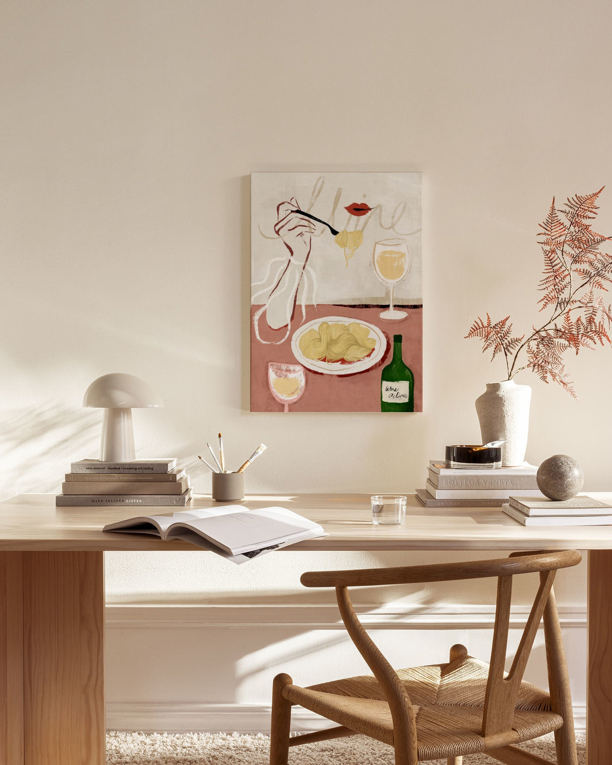 Wine and Pasta Canvas print