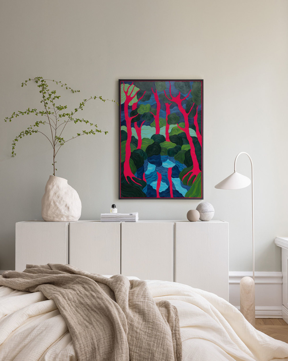 Fluorescent Wood Canvas print
