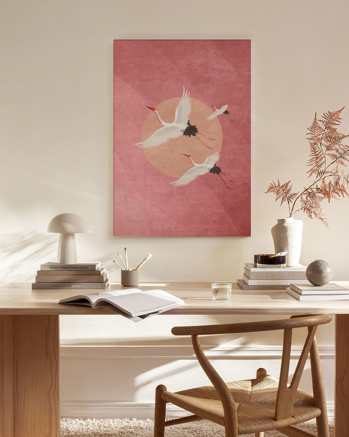 Flying Cranes Canvas print