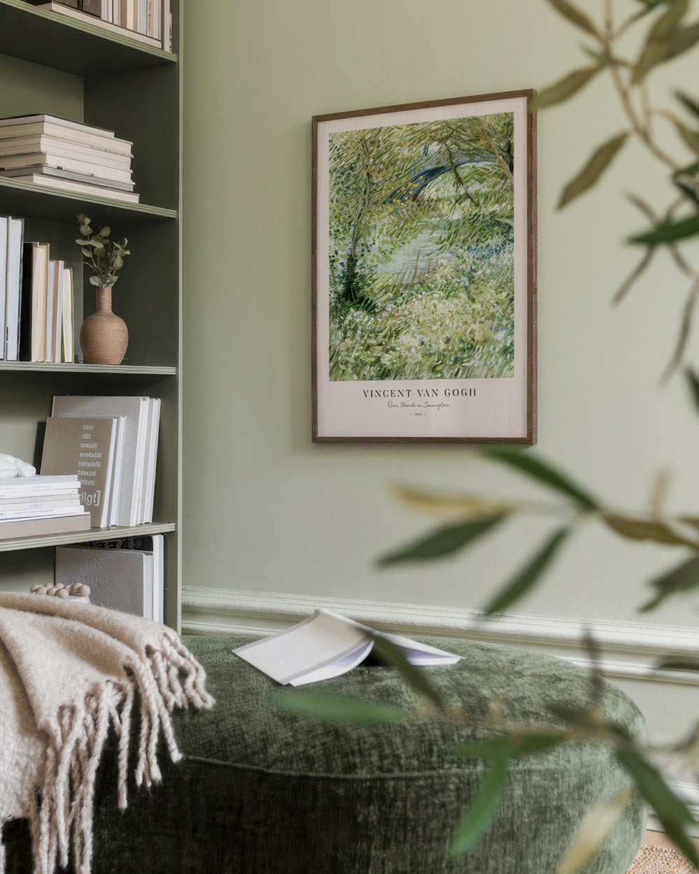 Van Gogh - River Bank in Springtime Print