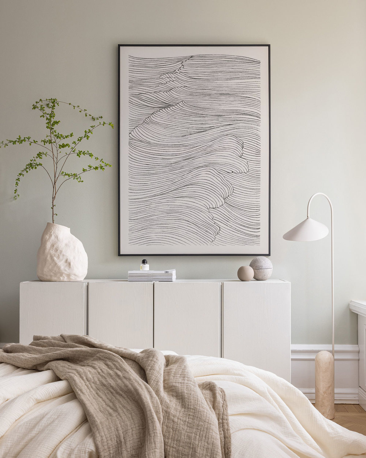 Waves in Line Canvas