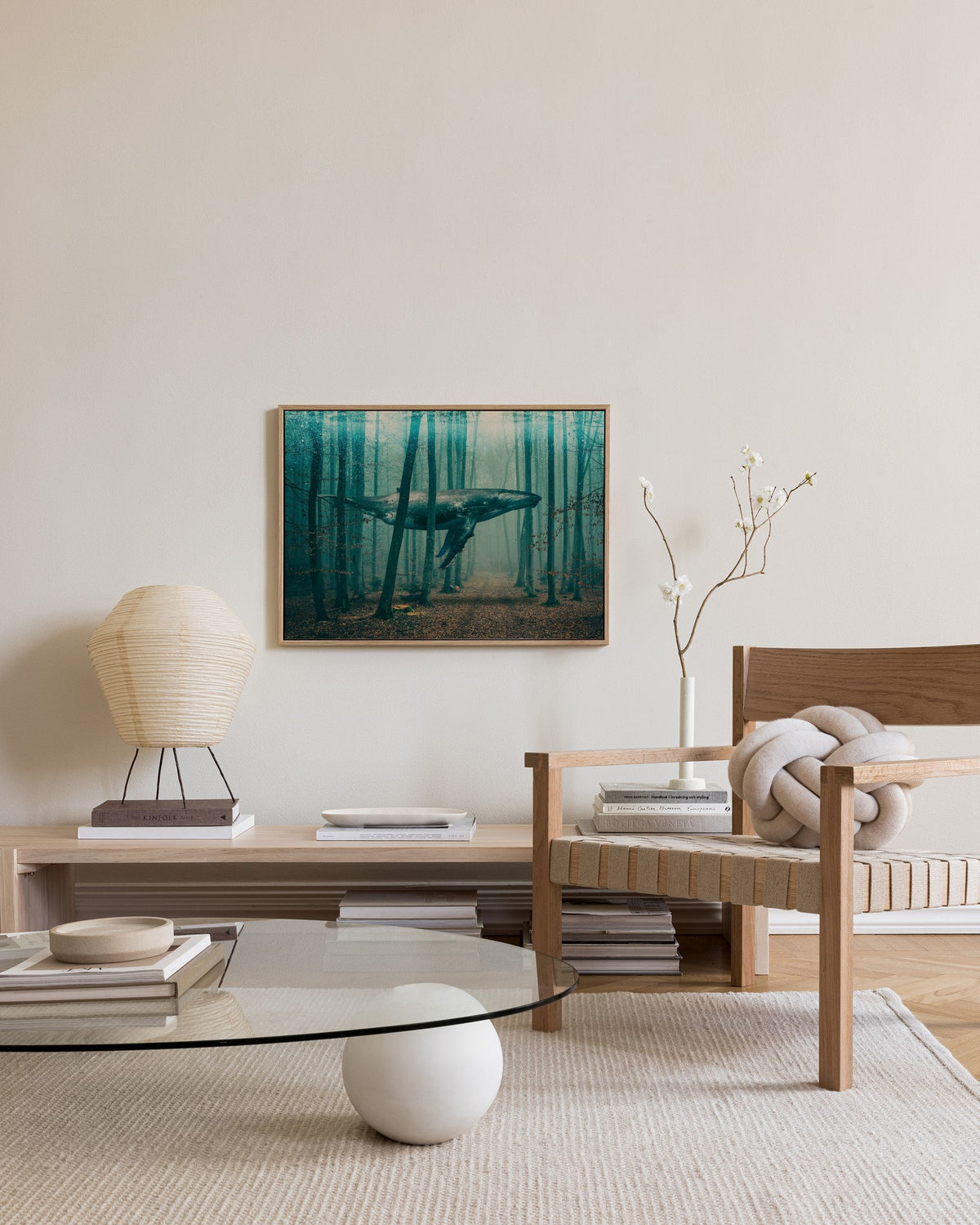Whale in Forest Canvas print