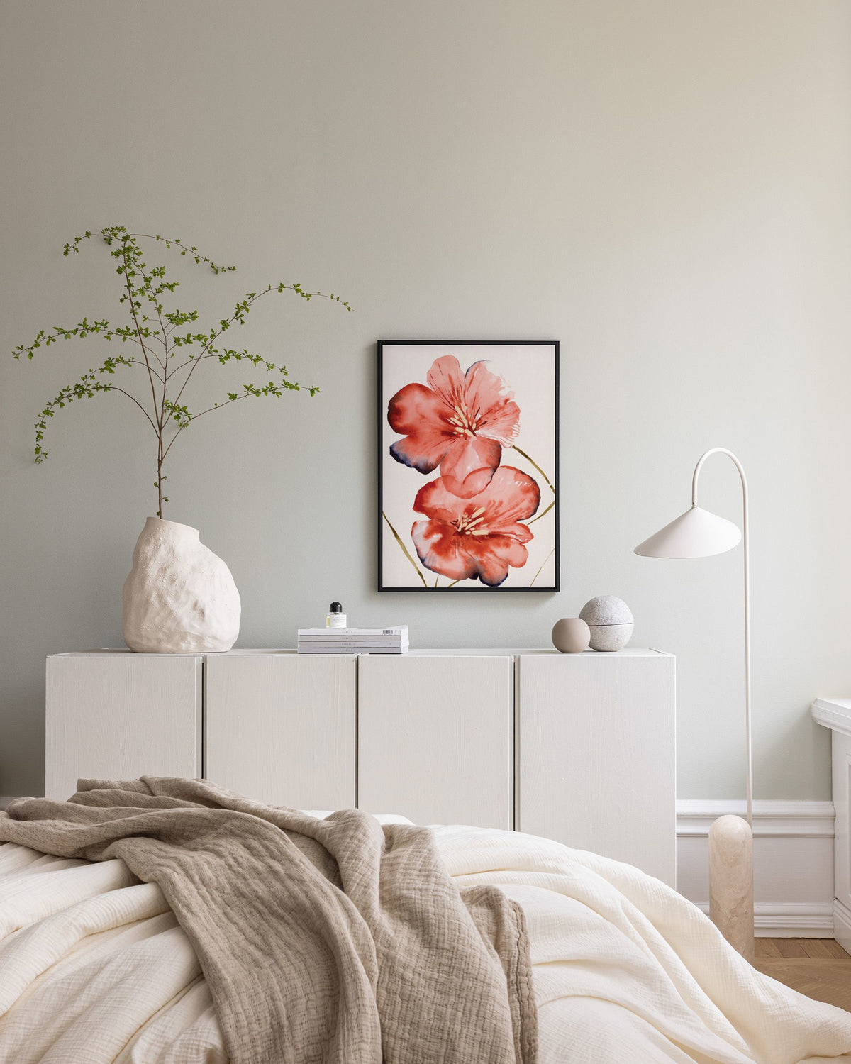 Soft Red Flowers Canvas print