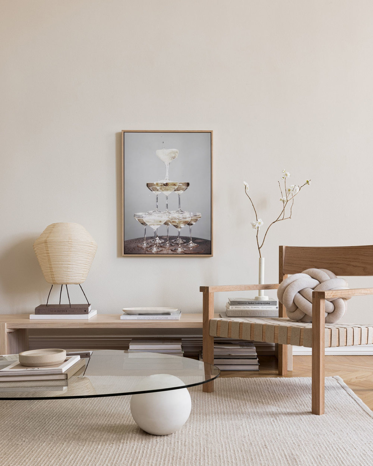 Champagne Pyramid Canvas print