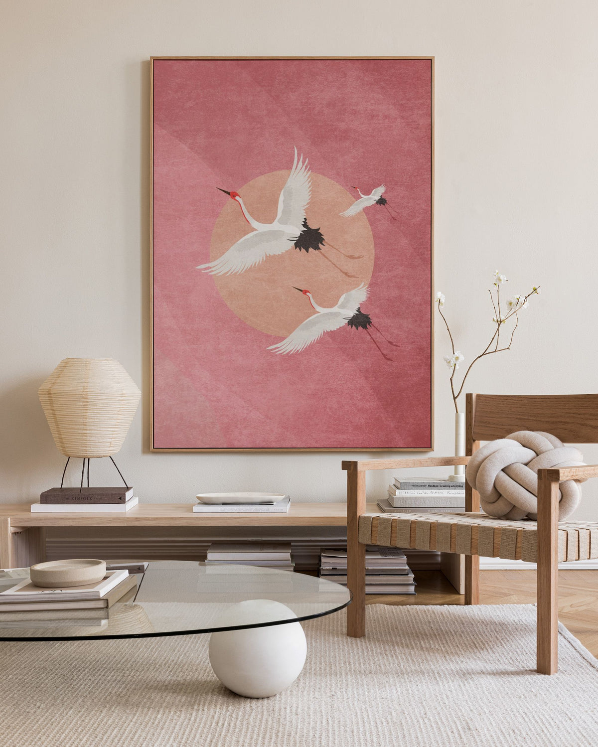 Flying Cranes Canvas print