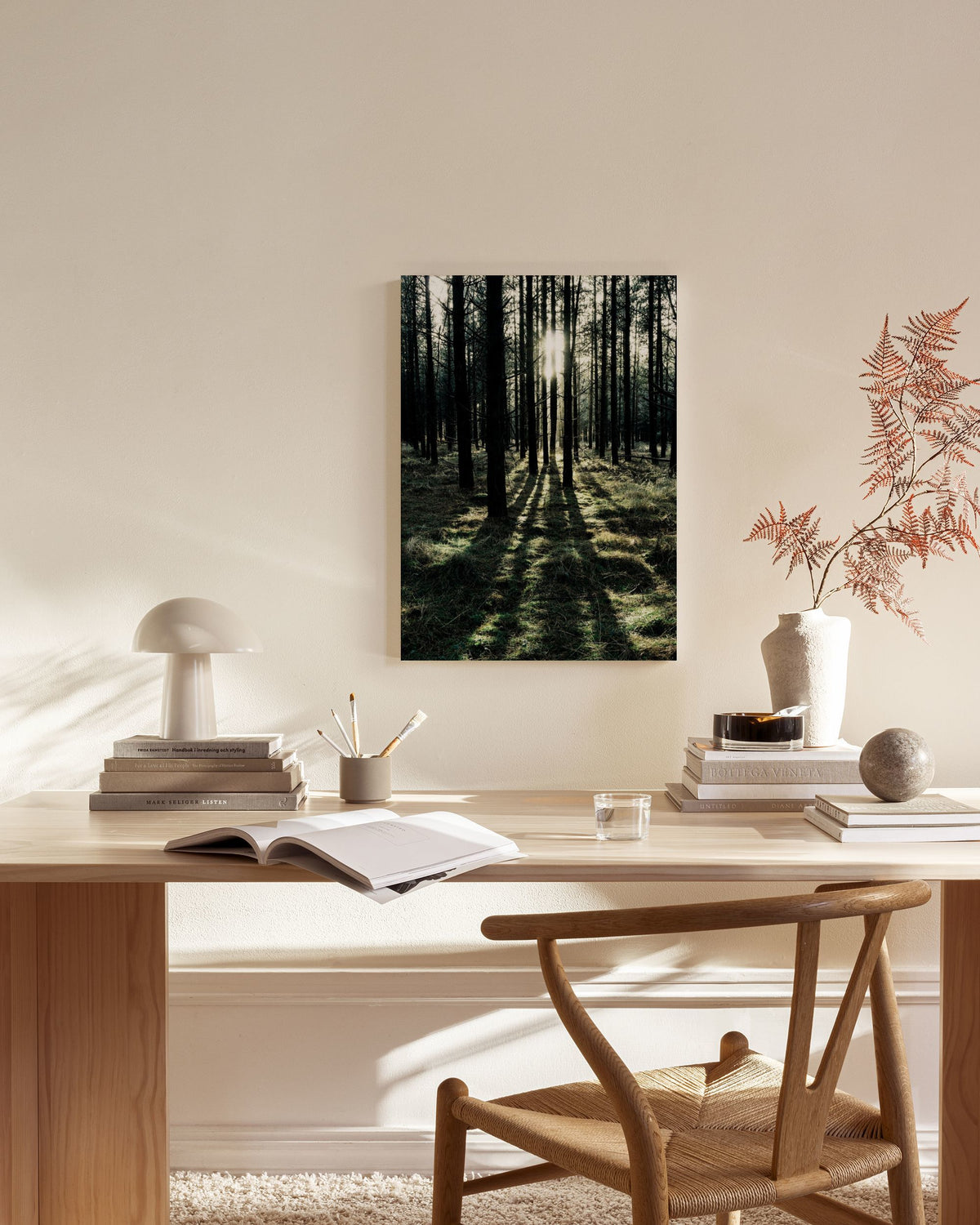 Sunlight In Forest Canvas print