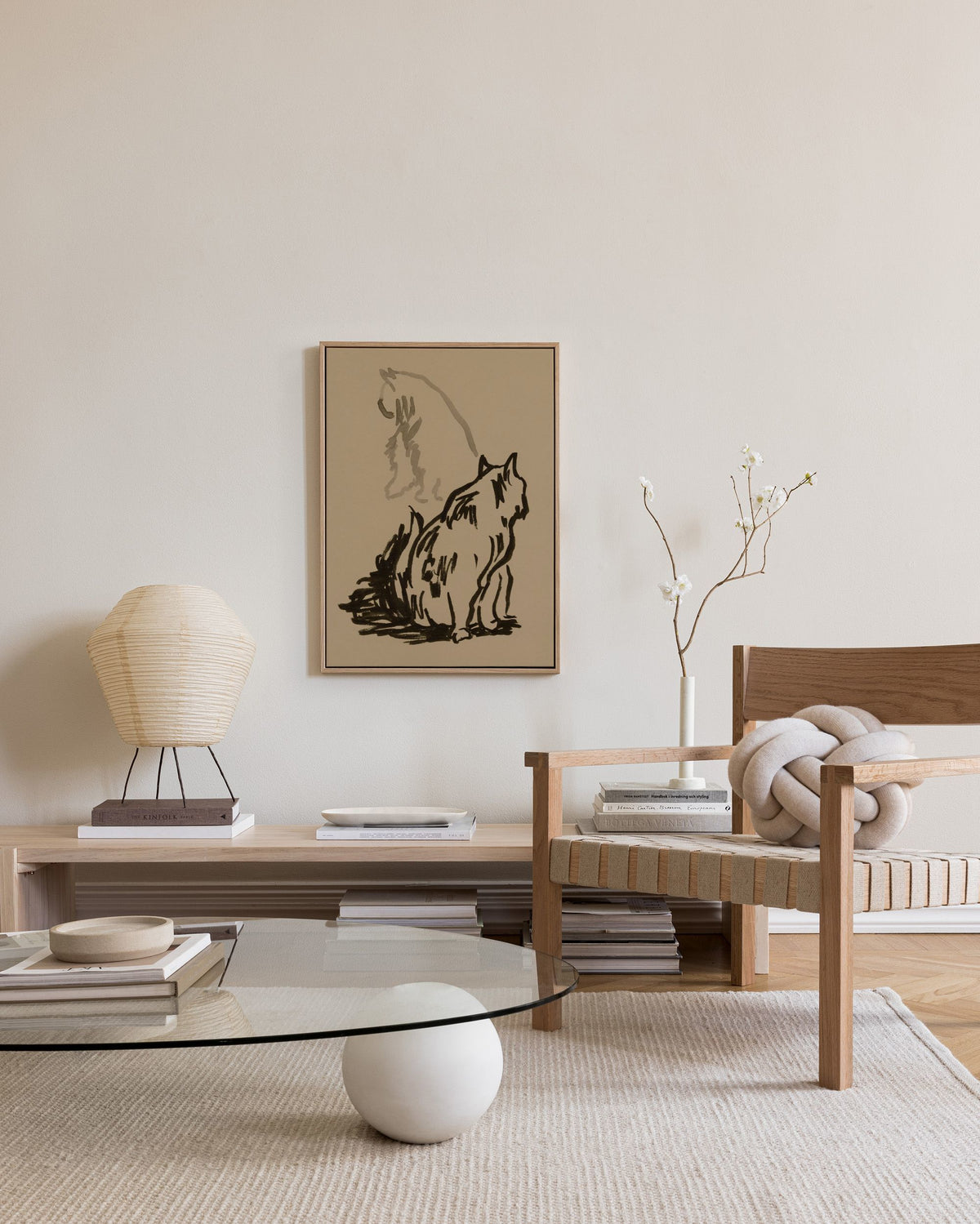 Study of Cat Canvas print