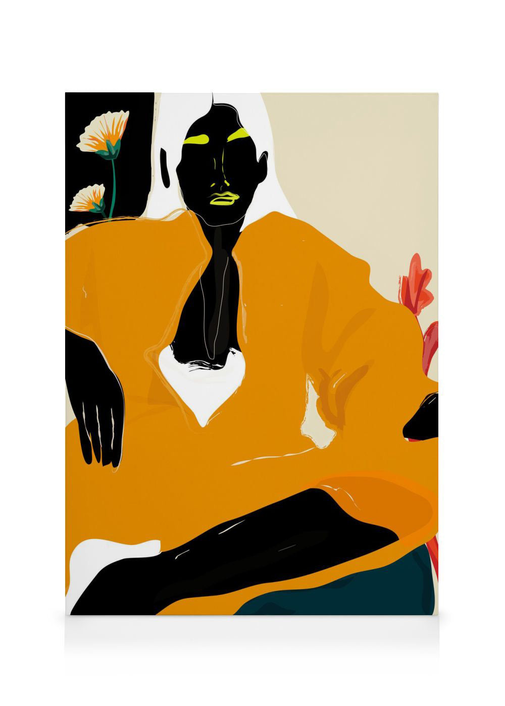 Rachel Joanis - Orange Dress Canvas print