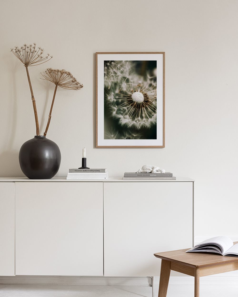Dandelion in Green Print