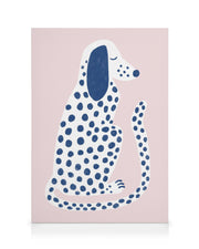 Pink and Blue Dalmatian Canvas print