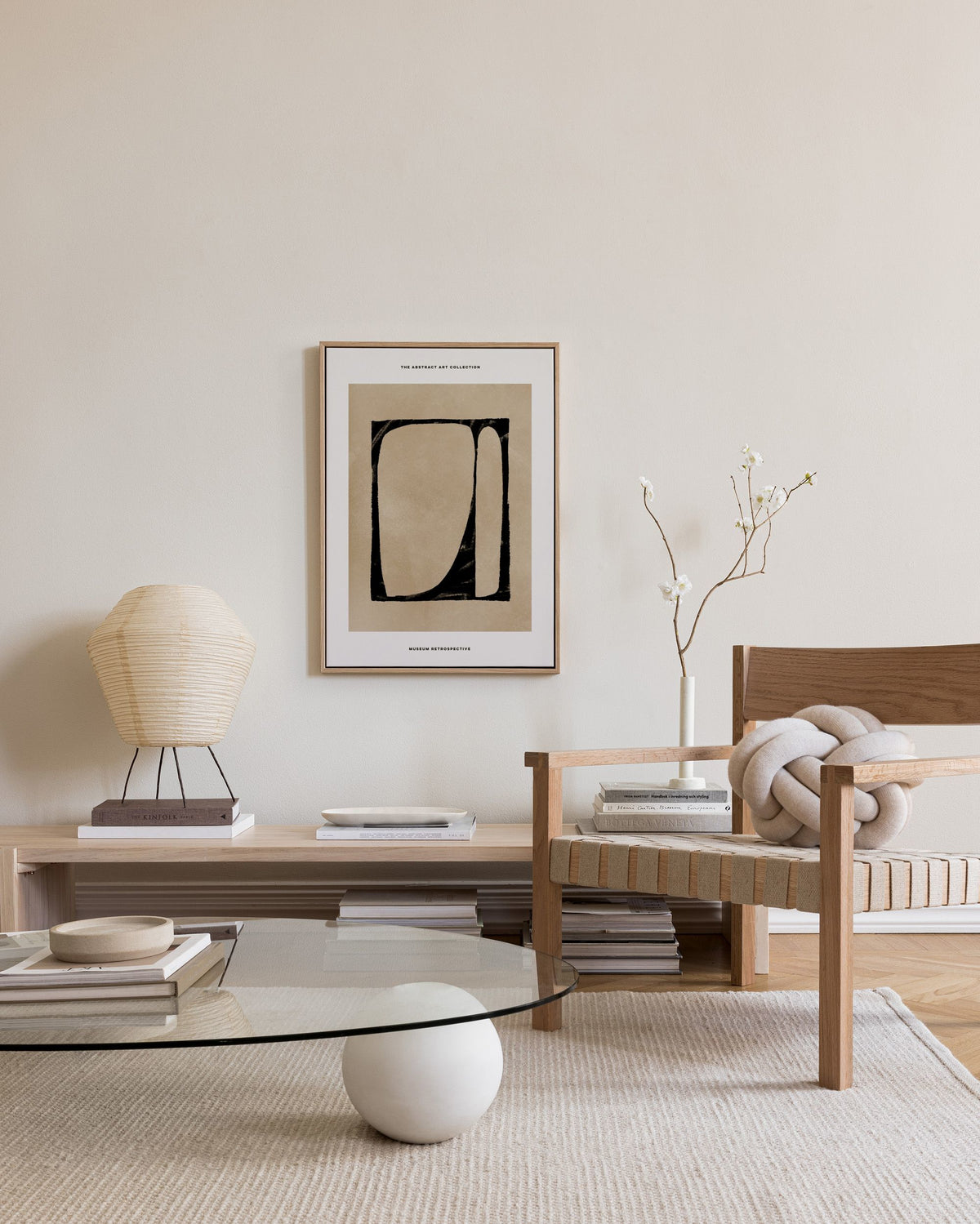 Black and Beige Canvas print