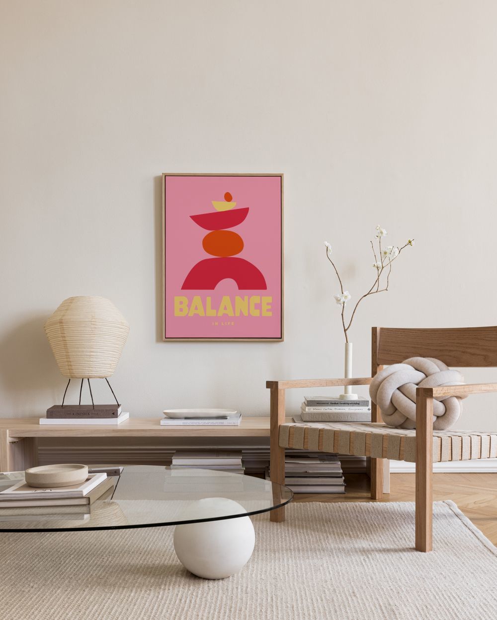 Graphic Balance in Life Canvas print