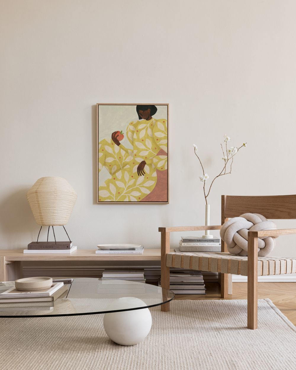 Female with Apricot Canvas print