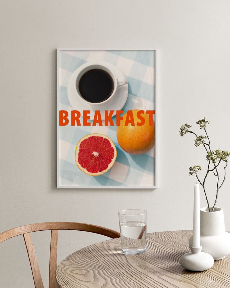 Checkered Breakfast Print