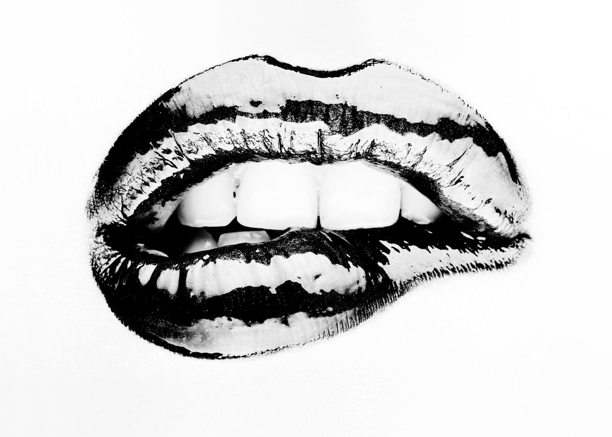 Monochrome Lips Print