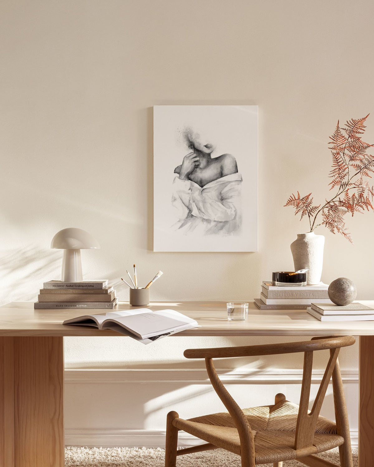 Shoulder Watercolor Canvas print