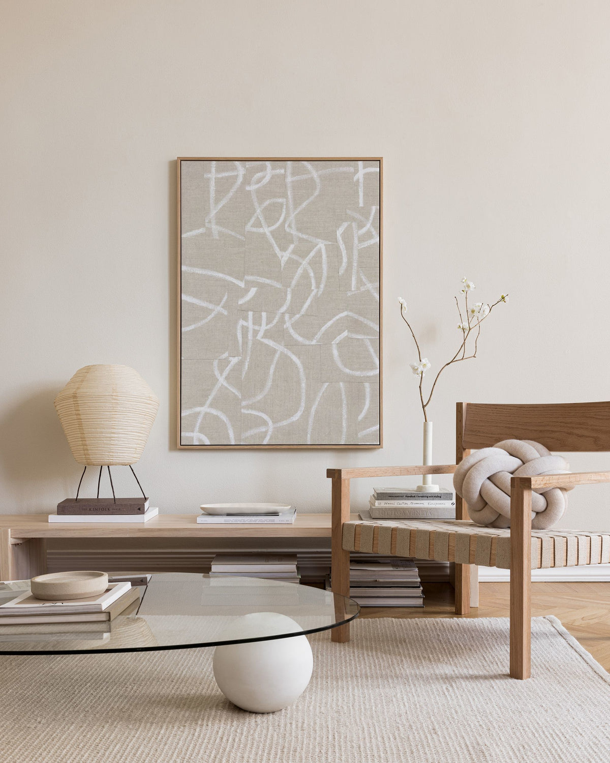 Line Art Patchwork Canvas print