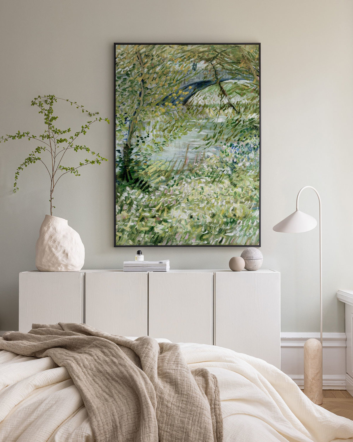 Van Gogh - River Bank in Springtime Canvas print