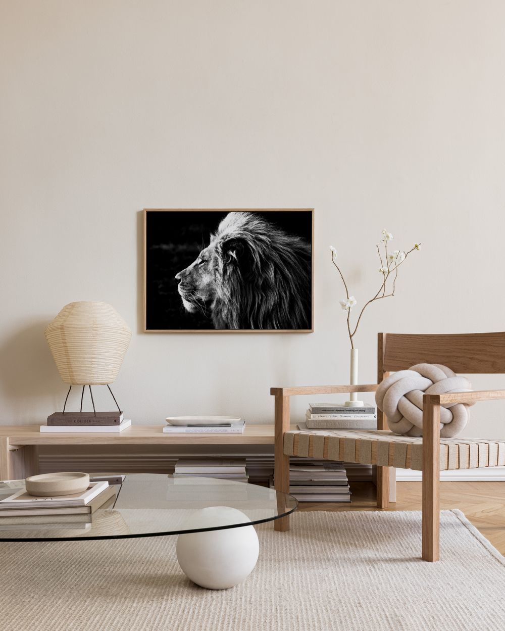 Lion B&W Canvas print
