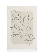 Line Art Birds Canvas print